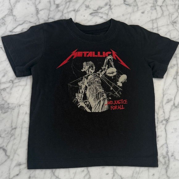 Black Graphic Band T-Shirts Bundle Sz 3/4T Metallica Guns Roses - Picture 4 of 7